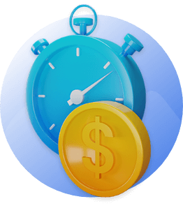 clock and coin icon